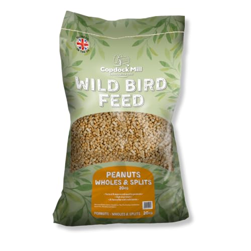 Image of Copdock Mill Bird Peanuts 20kg - Whole & Split Peanuts for Wild Birds Suitable for All Species - 100% Natural Nutritional Feed, High In Energy, Protein Rich