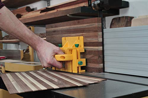 MICROJIG GRR-RIPPER GR-100+GRP-11G 3D Pushblock With A 1/8\" Leg Table Saw Accessory For Table Saws, Router Tables, Band Saws, And Jointers, Yellow