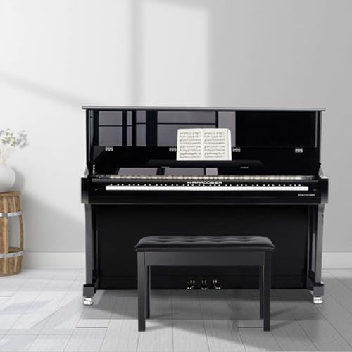 Banco Para Piano Sonata Doubleblack Madeira E Couro B-111t