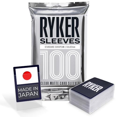 Ryker Standard Kartenhüllen für europäische Brettspiele, transparent, 59 x 92 mm, 100 Stück