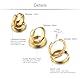 FIOROYAL 3Paar Edelstahl Ohrringe Herren Damen Creolen Huggie Ohr Piercings Hypoallergen Ohrringe Männer Gold 12/16/20mm