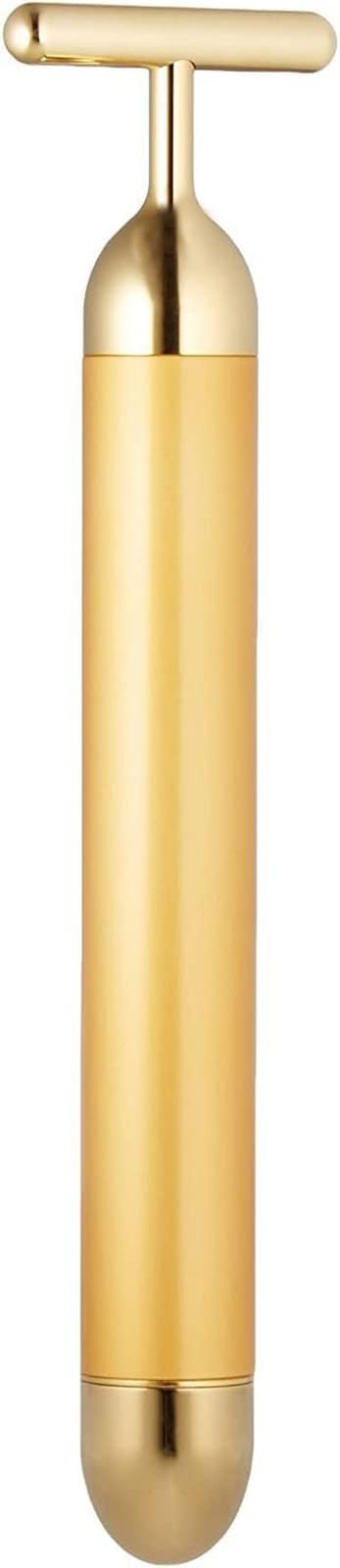 Beauty Bar 24k Golden Pulse Facial Massager T Shape Gold Facial Beauty Massager Energy