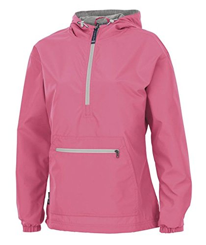 Image of Charles River Apparel Women's Chatham Anorak Jacket | Lightweight wind and water-resistant anorak with soft jersey lining, adjustable hood, and easy everyday coverage.