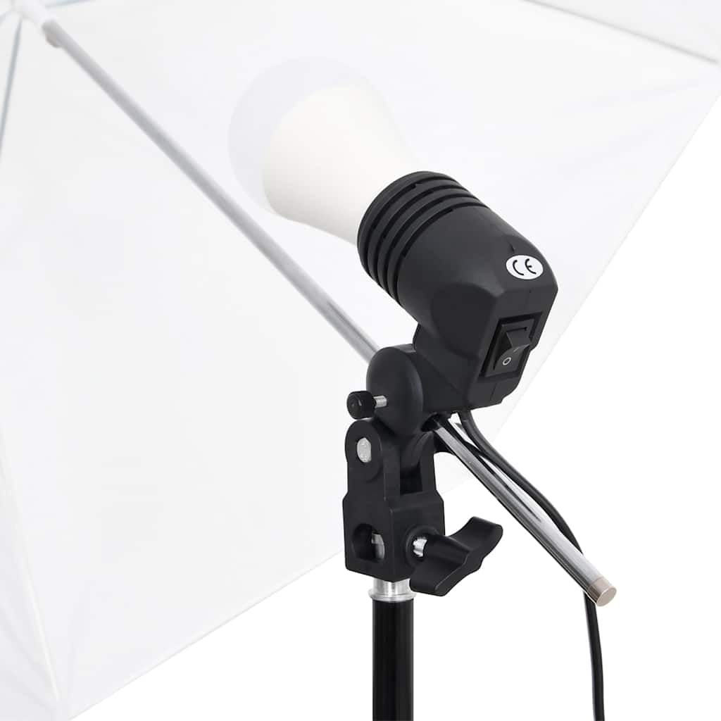 Kit de estudio fotográfico con iluminación, fondo y reflector de aluminio, 5500 K, 2 trípodes, reflector 5 en 1, regulable para retrato, fotografía de productos, streaming, vlogging