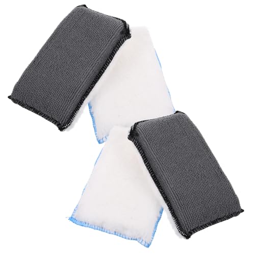 Beatifufu 4 pezzi Spugne Doppia Faccia per Pulizia Auto e Casa Spugne Morbide senza Graffi per Vetri Pelle e Superfici Delicate per Lavaggio e Cura Veicoli