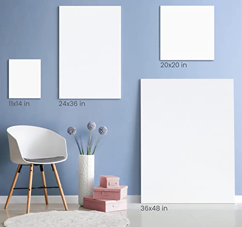 Arteza Paint Canvases For Painting, Pack Of 2, 24 X 36 Inches, Blank White Stretched Canvas Bulk, 100% Cotton, 8 Oz Gesso-Primed, Art Supplies For Adults And Teens, Acrylic Pouring And Oil Painting #TOP7