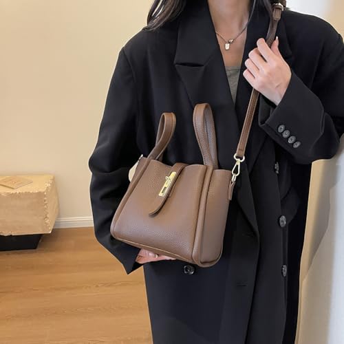 Bucket Bag for Women,Trendy Bucket Crossbody Bag Small Vintage Elegant Tote Bag Women's Shoulder Handbags Cluth Purse2