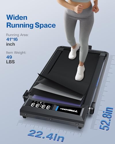 Wellfit Under Desk Walking Pad Treadmill: Incline Voice Controlled Smart Treadmill 320 Lbs Capacity For Home Office Use thumb #6