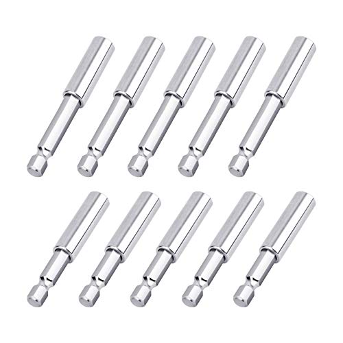 10PCS porte-embout magnétique, porte-embout magnétique fort, arbre hexagonal de 1/4 po, convient pour tournevis sans fil/perceuse électrique/tournevis à percussion/porte-embout Tournevis Cover