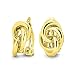 Bling Jewelry Open Triple Circle Gold Plated Love Knot Clip On Earrings