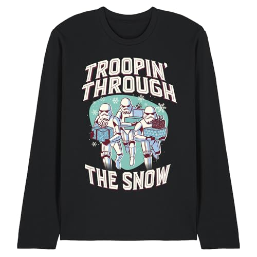 Star Wars Troopin Through the Snow t-shirt manches longues en coton noir