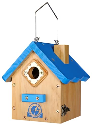 SISTERBIRD Wren Bird House for Outside, Premium Wooden Wren Bird