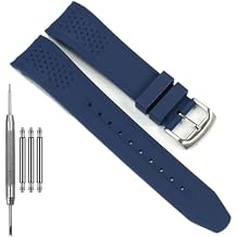23mm Curved End Replacement Band Compatible with Citizen Eco-Drive Weekender Mens Sport Strap AW1158-05L AW1150-07E Silicone Rubber Replacement Wirstband