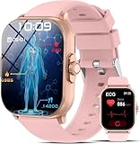YYKY 2026 ECG+HRV Smart Watch for Women with Bluetooth Calls/IBM/Heart rate/Body Temperature/Sleep Monitor - 2.01" HD IP67 Waterproof Smartwatch, Health & Fitness Smartwatch for iOS Android