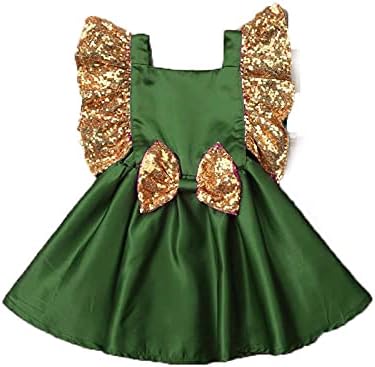 HIBAFit and Flare Sequence Dress Ruffle Dress for Baby Girl