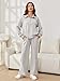 Glamaker Womens Sweatsuits Sets Oversized Sweatshirt Wide Leg Pants Two Piece Sweatsuit Lounge Set Fall Fashion Outfits 2025 Tracksuit Grey L