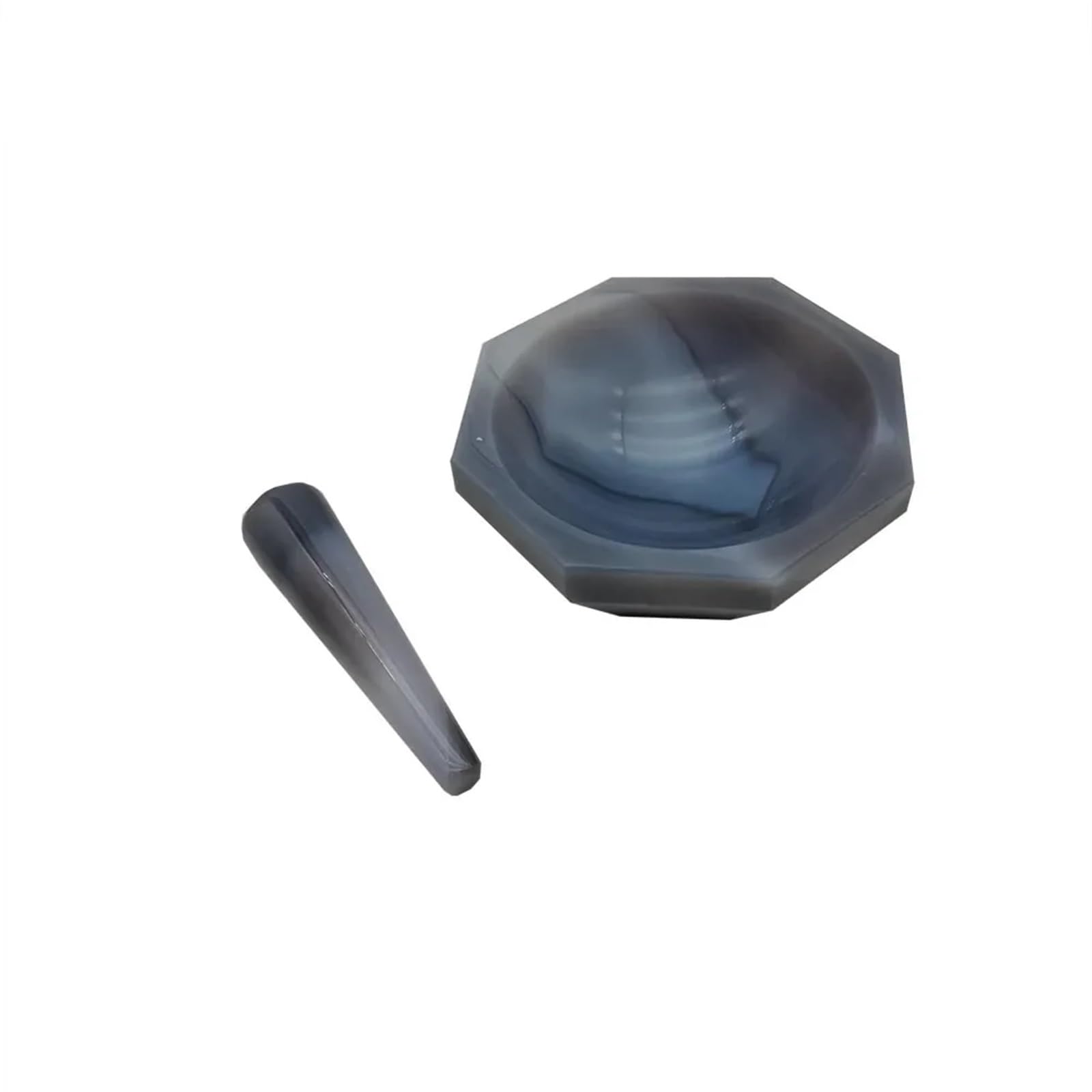 Juego de Mortero y Mano Natural Agate Mortar And Pestle For Chemistry Laboratory Grinding Iner Diameter 30mm To 180mm(ID 100mm)