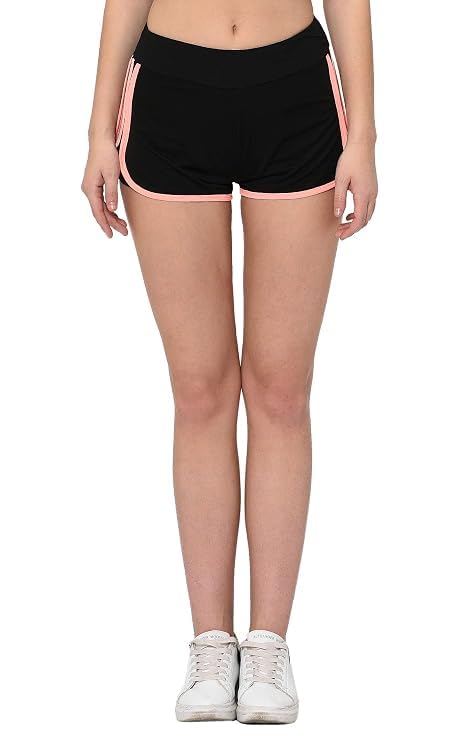 Women's High Rise Yoga Shorts | Polyester Stretch Gym Shorts | Moisture-Wicking Athletic Workout Shorts for Running, Fitness, Cycling & Training | Pull-On-picture-30