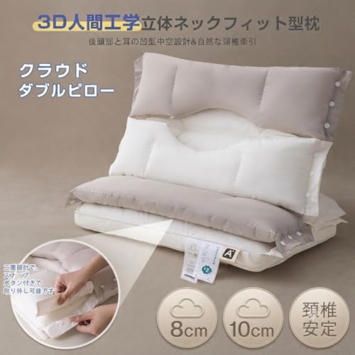 Image of Memory Foam Pillow, Orthopedic Cervical Pillows for Neck and Shoulder Pain, Ergonomic Firm Neck Support Pillow with Armrest for Side, Back and Stomach Sleepers (Pack of 1)