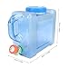Masyrt Water Storage Jug 5L Vertical,5L Water Container with Tap,90mm Wide Mouth,Portable Food Grade PC Water Bucket With Tap,Water Container with Faucet for Picnic Backpacking Car Camping Kit