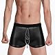 Herren-Pants Latex ähnliche Herren Shorts Herren Boxershorts Leder Optik Wetlook sexy Unterwäsche Erotische Boxershorts für Herren Sexy wetlook männer slip Schritt Ouvert Shorts mit Reissverschluss