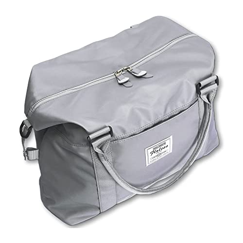 Reisetasche für Frauen, Handgepäck, Wochenende, Übernachtungstasche für Damen, große Seesack, Handgepäcktasche, 40x20x25 cm, Sporttasche für Mädchen mit Kulturbeutel, A3-light Grey Cover