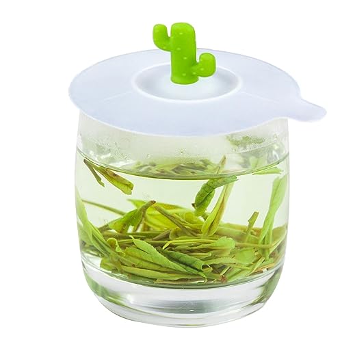 Tapas para tazas - Linda funda antipolvo de silicona diseñada con cactus | Accesorios para viajes por carretera para picnic, pesca, hogar, camping, trabajo, viajes Pomrone