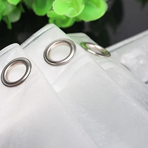 Brawolfy Heavy Duty 6G Eva Shower Stall Curtain Liner Waterproof Plastic Clear Neutral Weighted Liners & Hooks (47" W X 72" H) #TOP6