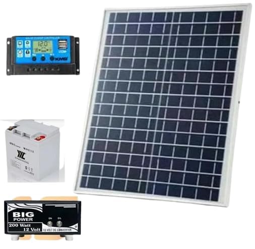 150W Monocrystalline Silicon Solar Panel Kit with 12V Battery, Charge Controller, and 200W Inverter, for RV, Boat, Off-Grid Systems-image-42