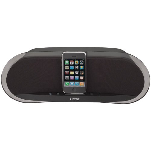 iHome iPhone/iPod Speaker System (30W, Black, 30-pin Dock Connector, Compatible with 30-pin iPhone & iPod Models)