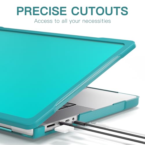 Funda MacBook Pro 16 que evita arañazos con plástico rígido y parachoques azul 3