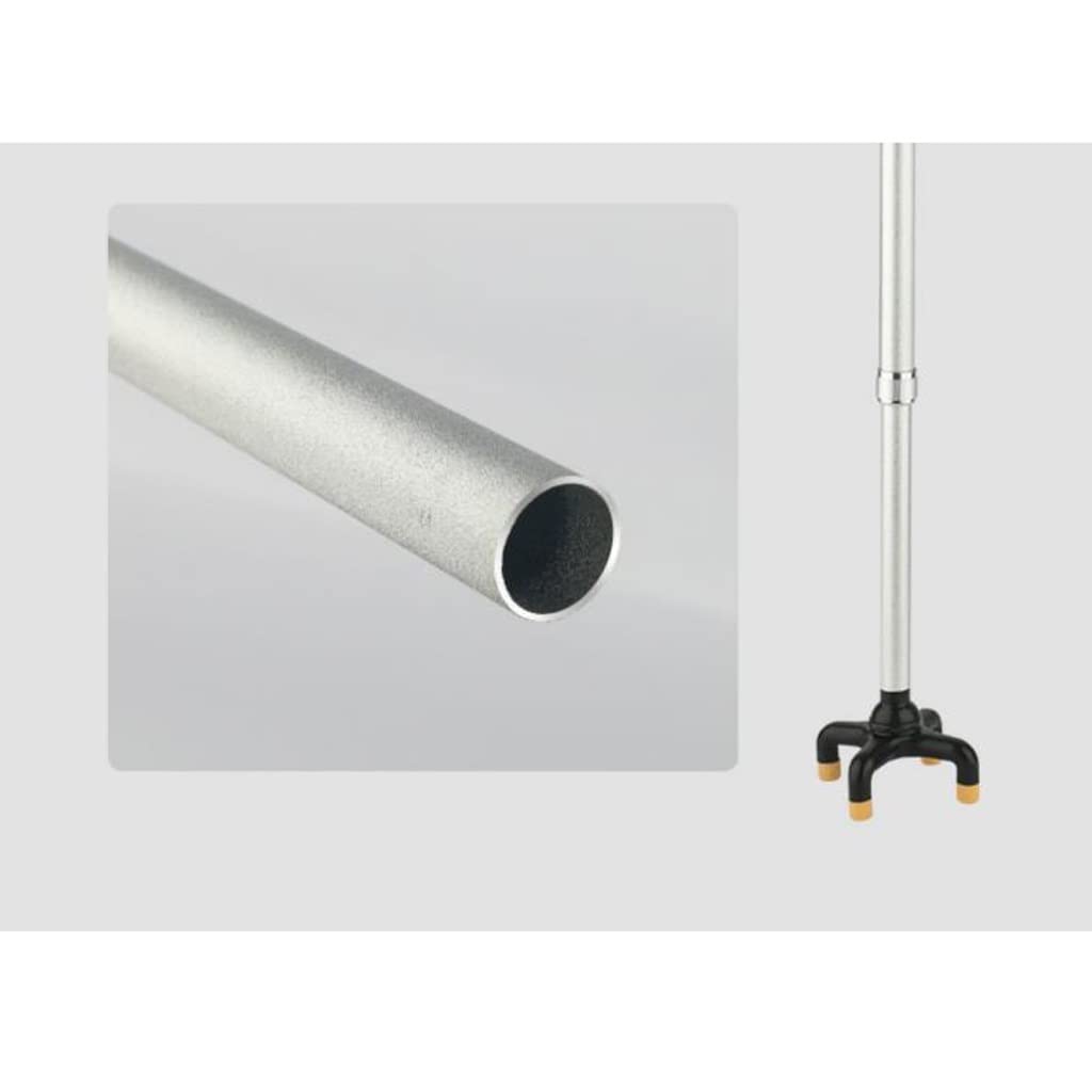 GCX- Muletas de aleación de Aluminio for Ancianos con Cuatro Patas y bastón Ligero Antideslizante Bastón cuadrangular telescópico for Ancianos Firma (Color : Brown)