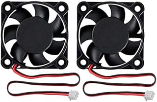 Kyrio DC Brushless Cooling Fan 12V, 40mm x 10mm Dual Ball Bearing 3D Printer Fan 4010 DC Axial Fan, Mini Quiet Cooling Fan for Computer Extruder Humidifier and Other Small Appliances 2 Pack