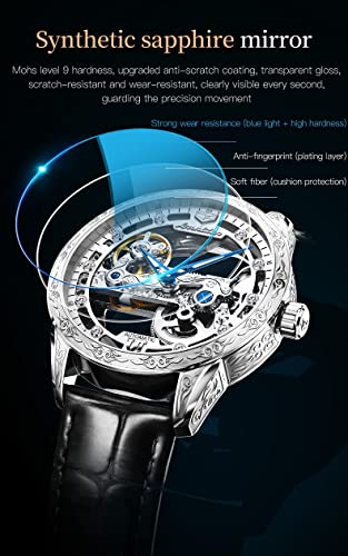 OLEVS Mens Watches Minimalist Ultra Thin Fashion Casual Analog Quartz Date Watch Waterproof Slim Simple Big Face Dress Wrist Watch with Retro Leather Band for Men