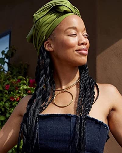 HOMELEX Head Wraps Turbans Stretch Jersey Knit Headwraps Wrap Turban Scarf Tie for Women2