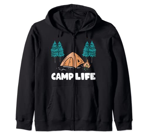 Camping Life Meadow Camping Nature Randonnée Bushcraft en plein air Sweat à Capuche