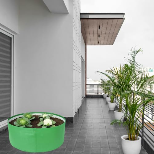 Image of HDPE UV Treated 340 GSM Plant Growing Bags for Terrace Gardening Easy to Use 24 x 09 Inch - Pack of 3