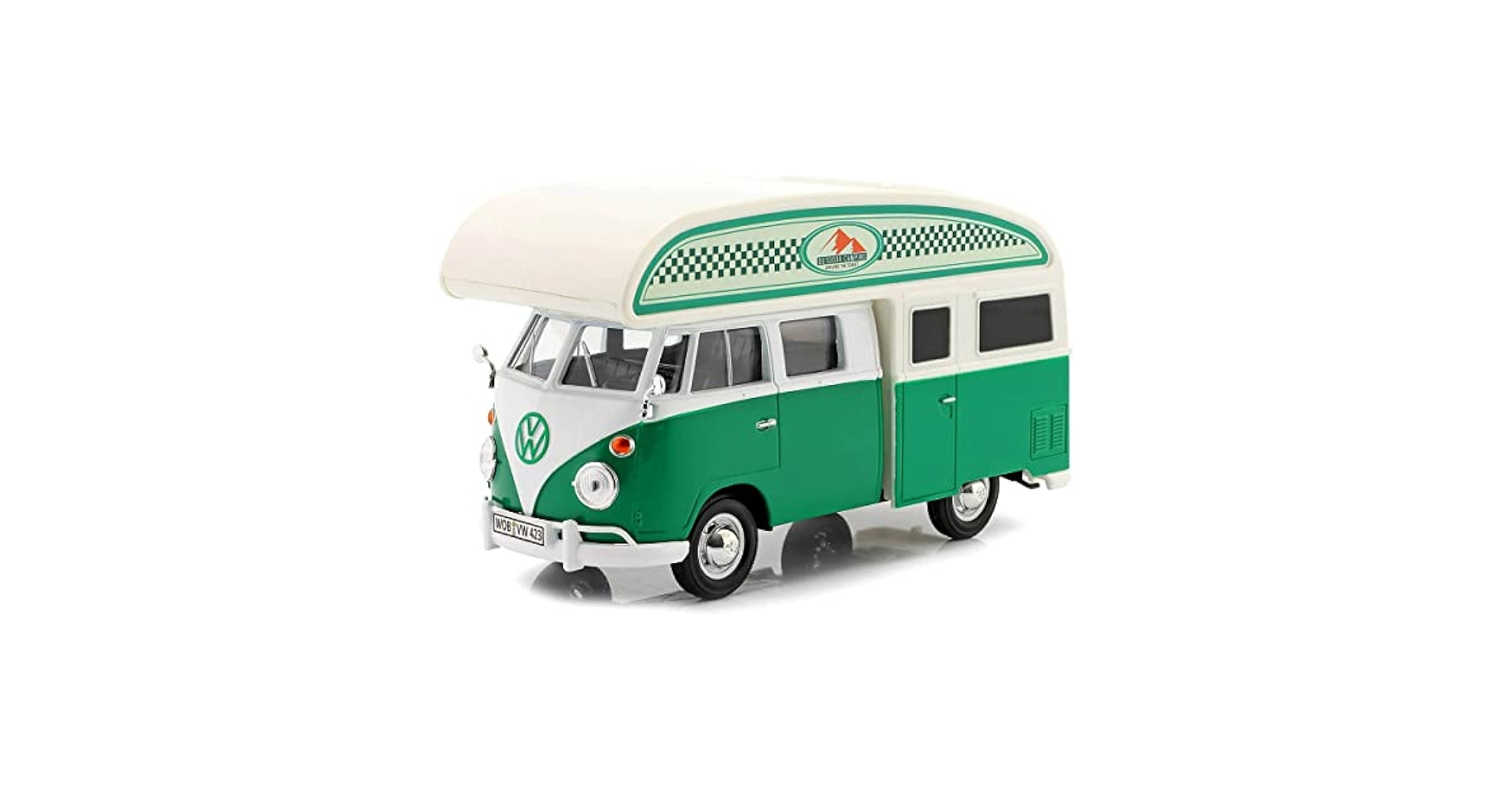 Motormax Volkswagen Type 2 (T1) Camper Van Green and White