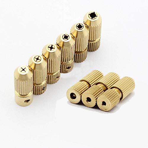 Drill Set bit Drill Chuck Collets Set of Quick Chuck for Mini Tools Copper Drill Folder Copper Cap Axis Drill Collet Tool Kit with Wrench 0.2mm-0.7mm Drill Collet Adapter