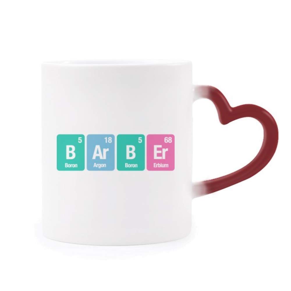 Taza de calor Barbero original como regalo de ciencia y estilismo con efecto morphing