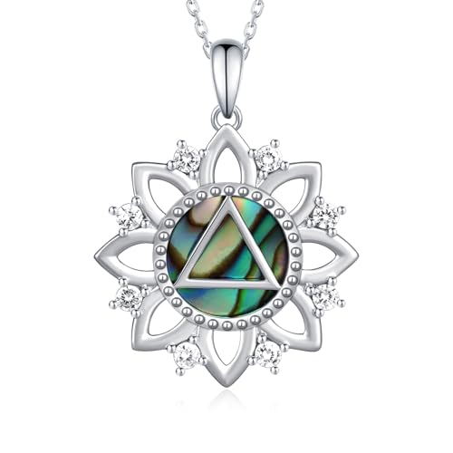 TYSO Sterling Silver Sobriety Necklace - AA Gifts for 1 Year Sober Women