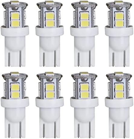 HUTTUUBUDU LED Landscape Light Bulbs 1W 12V Cool White 6000K，7W Low Voltage Incandescent Light Bulbs Equivalent，Wedge Base T5 Malibu Bulbs, Garden Light Bulbs, Landscape Bulbs 8 Pack
