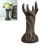 Jarrón Dryad para tronco de árbol, maceta floral, soporte para plantas, estatua de resina gótica, adorno de escritorio, manualidades, decoración para el hogar, oficina, sala de estar