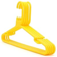 The Hanger Store 20 Yellow Strong Heavy Duty Plastic Coat Hangers - Choose Colour