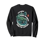 Toyosu Fischmarkt Tokyo Japan Fugu Kugelfisch Souvenir Sweatshirt