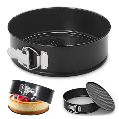 huipinghu 20 cm Springform Cake Tin 8 Inch Non Stick Cake Pan Removable Bottom Leak Proof Cheesecake Tin for Baking Brownies Cheesecake Gateaux Pie
