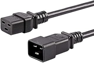 FSKE C19 to C20 Power Extension Cable 3 meters, 14AWG Power Cord Extension Lead IEC 60320 C19 to C20, Copper Cable core size: 3 * 1.5 mm²