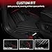LASFIT Floor Mats Fit for Volkswagen Tiguan 2018-2024, All Weather TPE Custom Fit Floor Liners for 1st and 2nd Rows Car Mats for VW Tiguan Accessories, Black