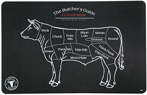 Placemat Cuts of Beef Cattle Black 43 x 28 cm Kesper