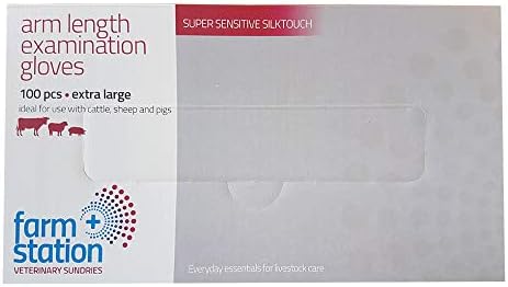 Polythene Arm Length Veterinary Disposable Gloves, PLG/100 (Box of 100)